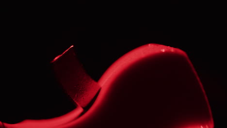 close-up of a red candle