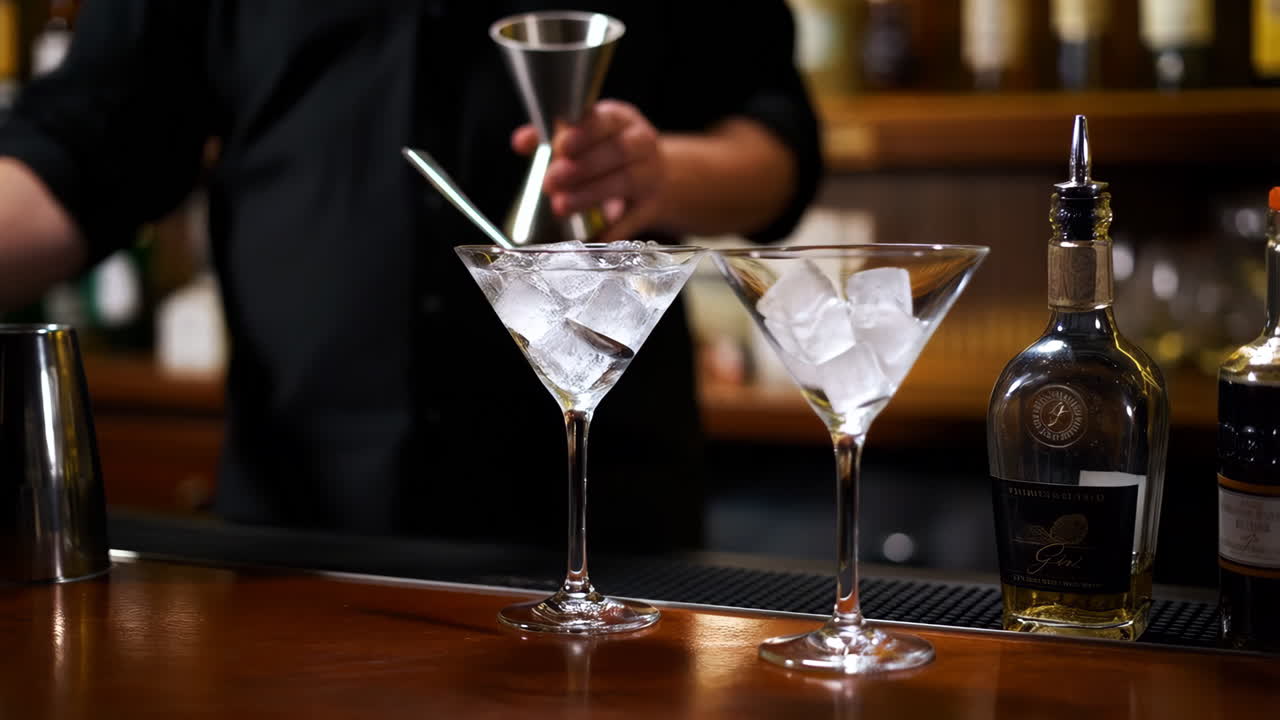 Il barista prepara i cocktail