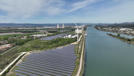 Donzère-Mondragon-Dam:-Aerial-insight-into-its-historical-green-impact.