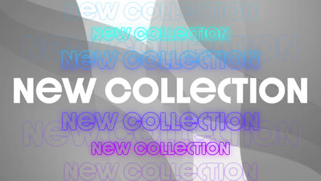 Animation-of-new-collection-text-over-moving-colourful-background