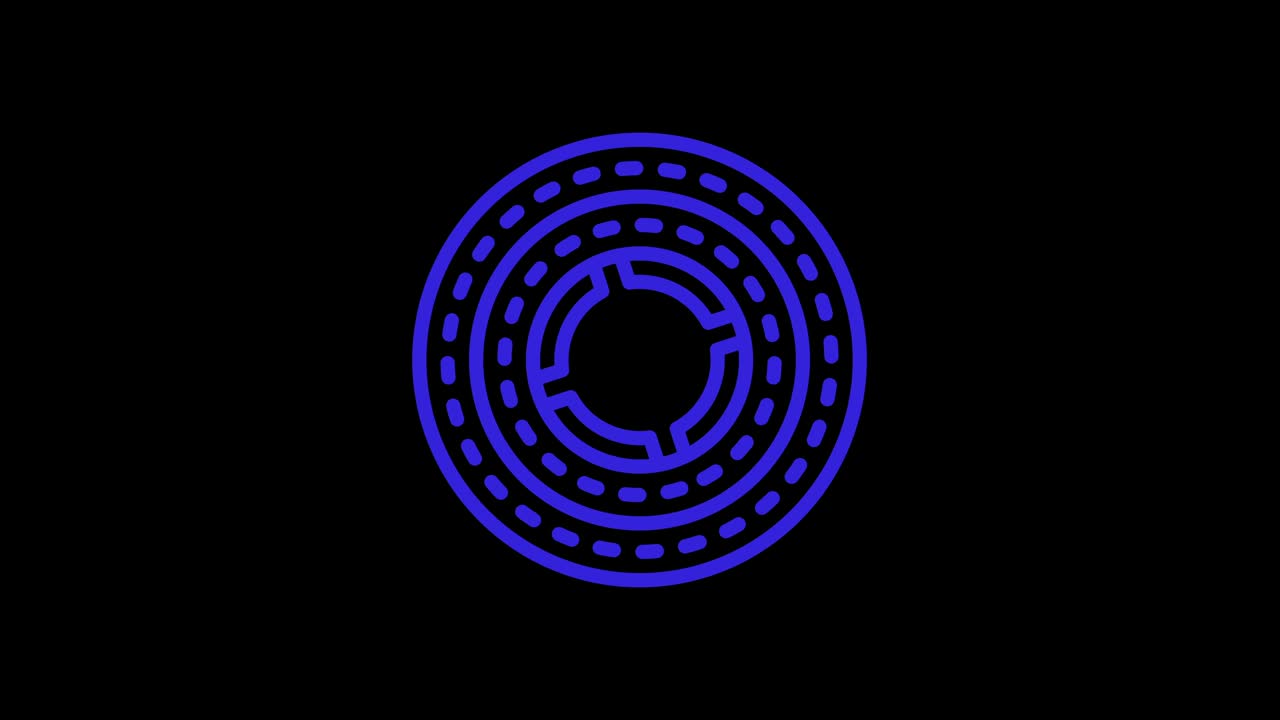 modelo compuesto de varios colores, en formato de video 16: 9.