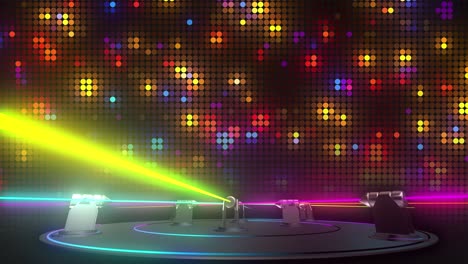 neon laser show stage