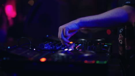 dj mixing music at a party