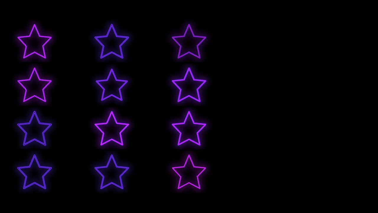 네온 보라색 별 패턴 행