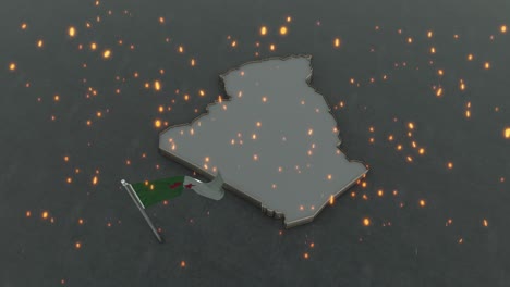 argelia y el fondo de la bandera 4k