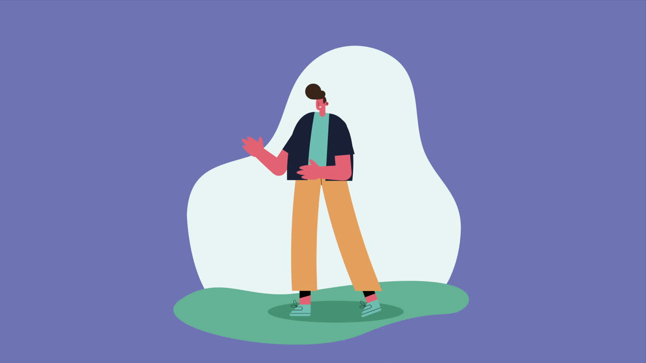 서 있는 남자, 평범한 옷