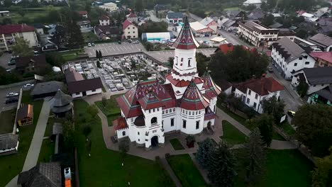 orthodox cathedral from the north region of romania called bucovina