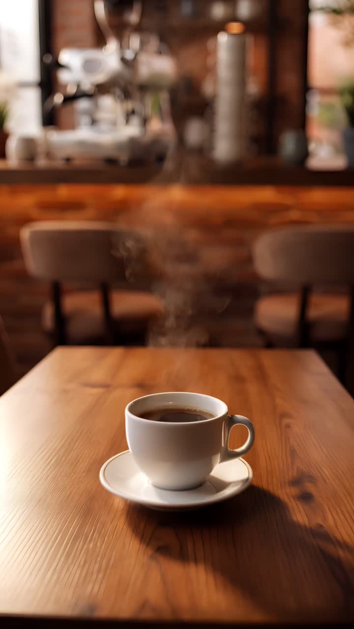Interno di caffè estetico con atmosfera accogliente 4K