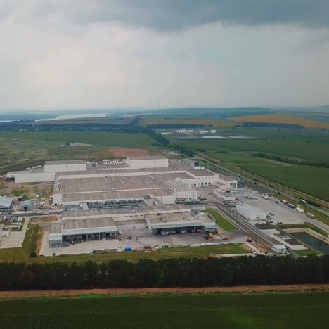 aerial view of a large modern industrial complex