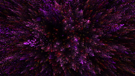 explosión de partículas abstractas
