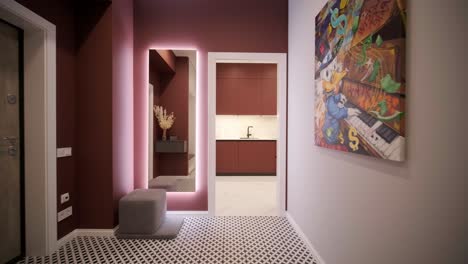 interior moderno y elegante del apartamento. diseño de interiores para el hogar. renovación de apartamentos nuevos