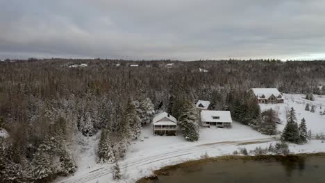 Cabins-Overlooking-Mackinac-Bridge---Aerial