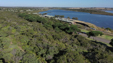 flyover of queenscliff reserve to marine research station, pt lonsdale