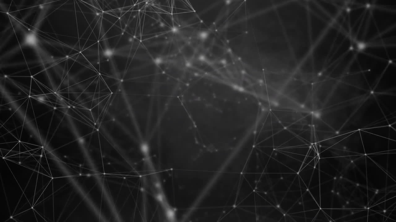 Animation of network of connections over smoke trails