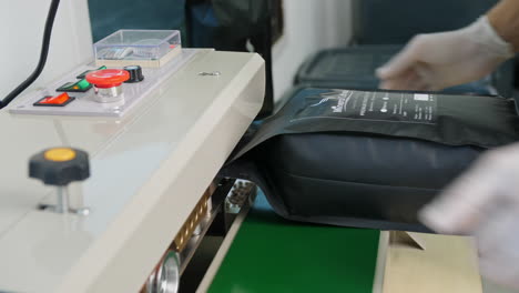 using a packaging machine to seal bags