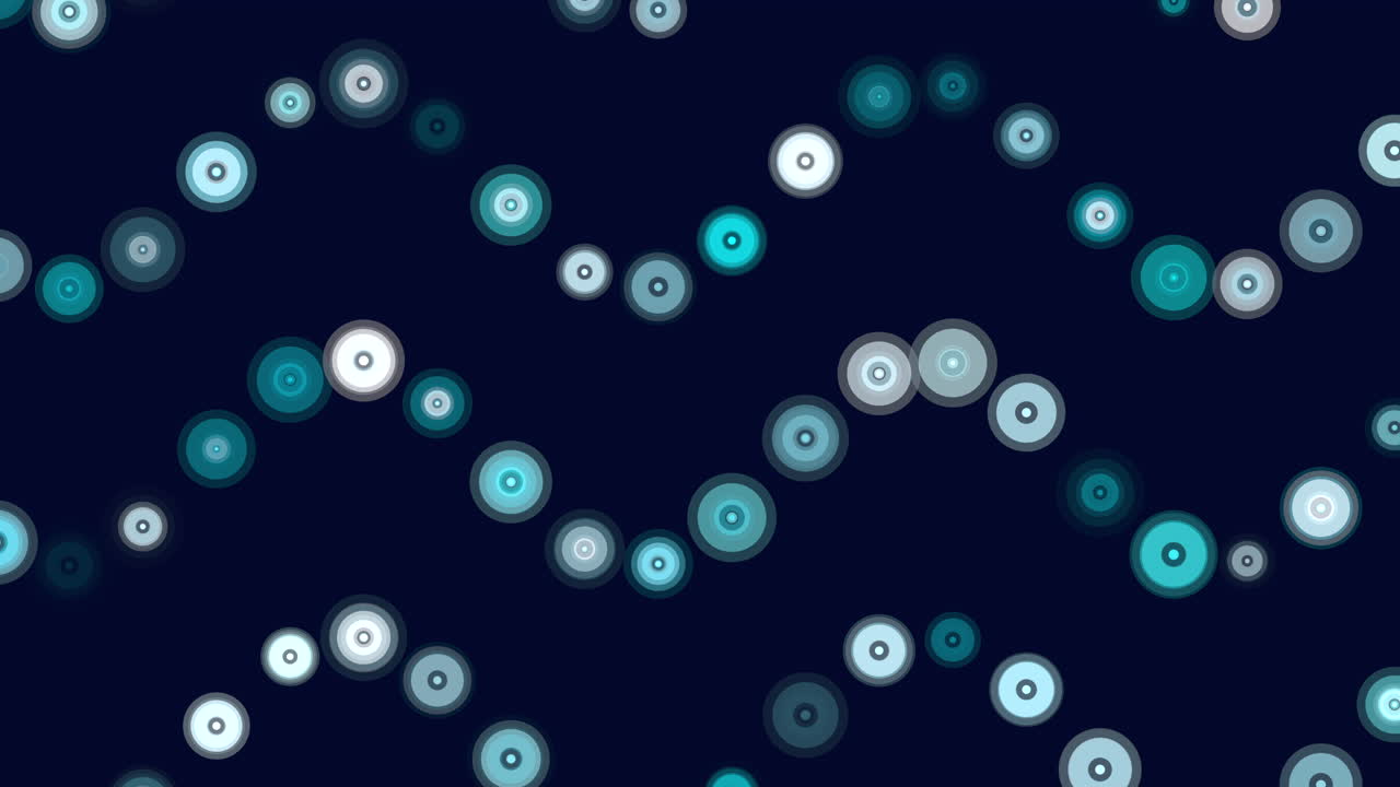 Green circle zigzag translucent pattern on black background