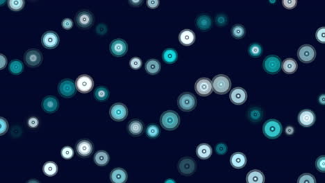 green circle zigzag translucent pattern on black background