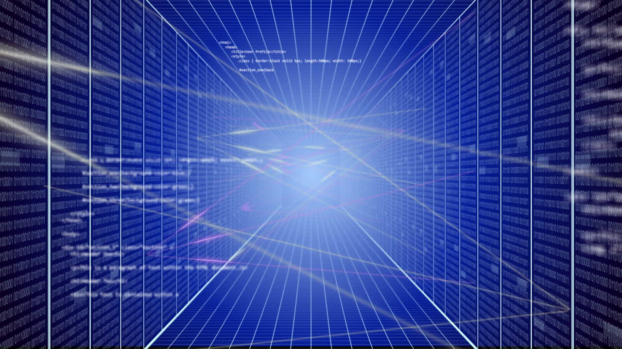 Animation of computer data processing and grid