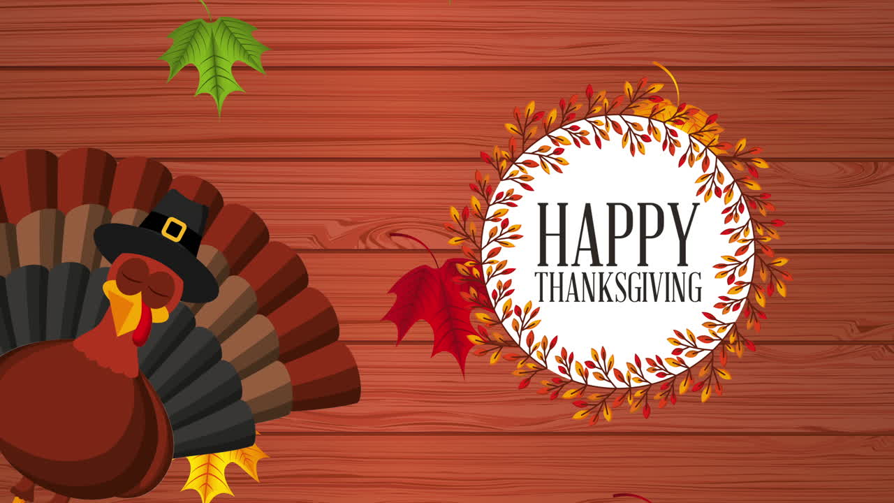 칠면조와 함께 행복한 추수감사절 축하