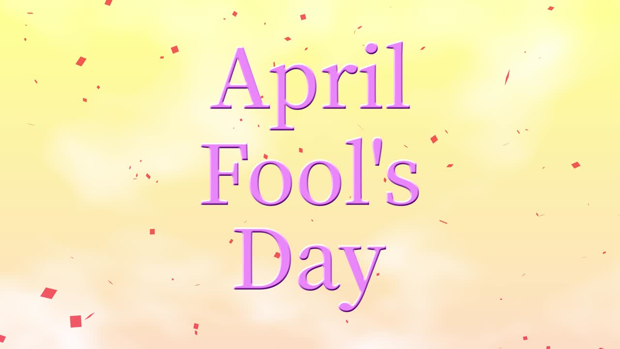 April Fool's English Message Text Animation Motion Graphics