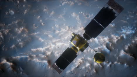 topógrafo global en órbita alrededor del planeta marte