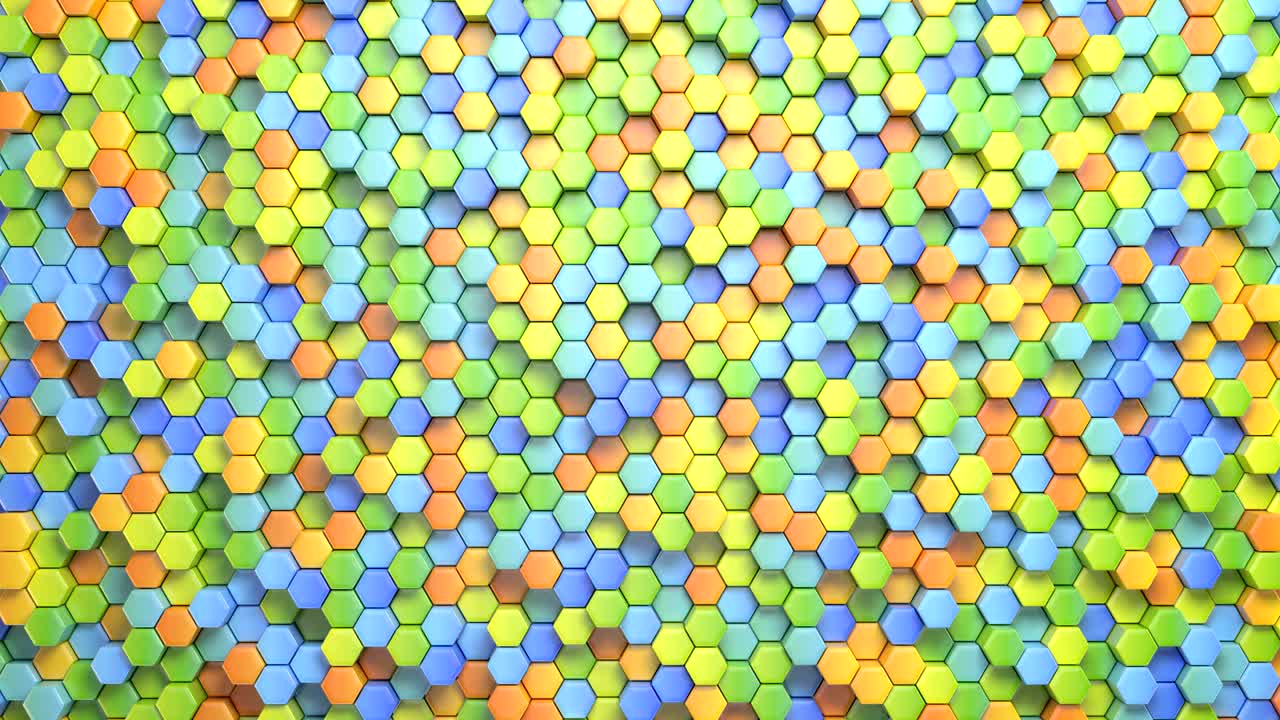 hermoso fondo hexagonal abstractamente multicolor