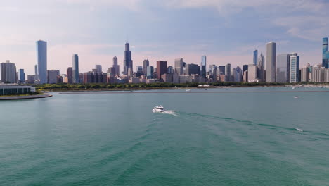 chicago skyline from the lake