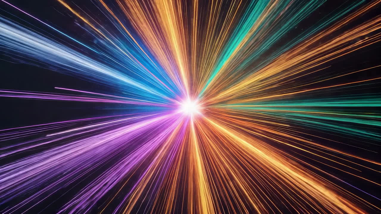 Abstract Colorful Light Speed Tunnel
