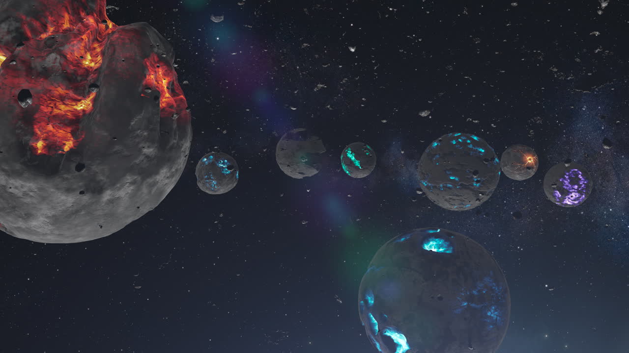 destrucción de planetas en el espacio