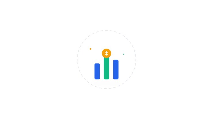 Animated Bar Chart with Currency Symbol Icon