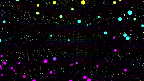 fondo de movimiento de colores de partículas astrales