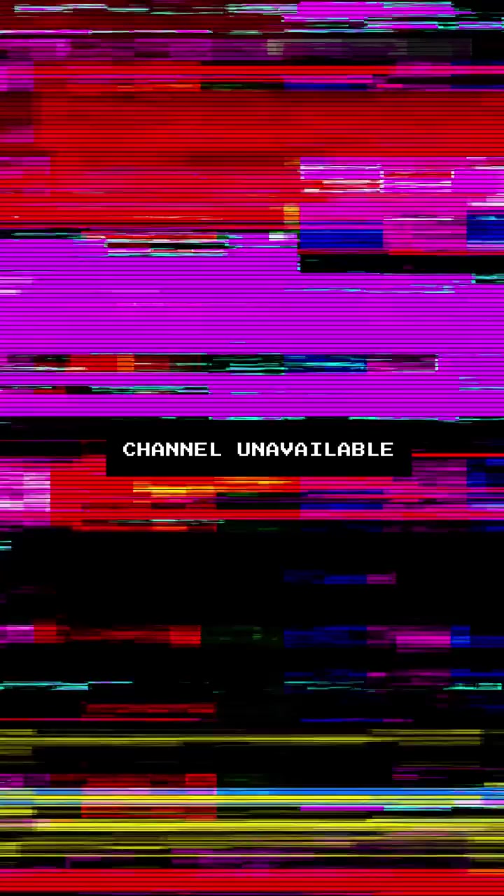 Digital Glitch Effect with Channel Unavailable Text Overlay