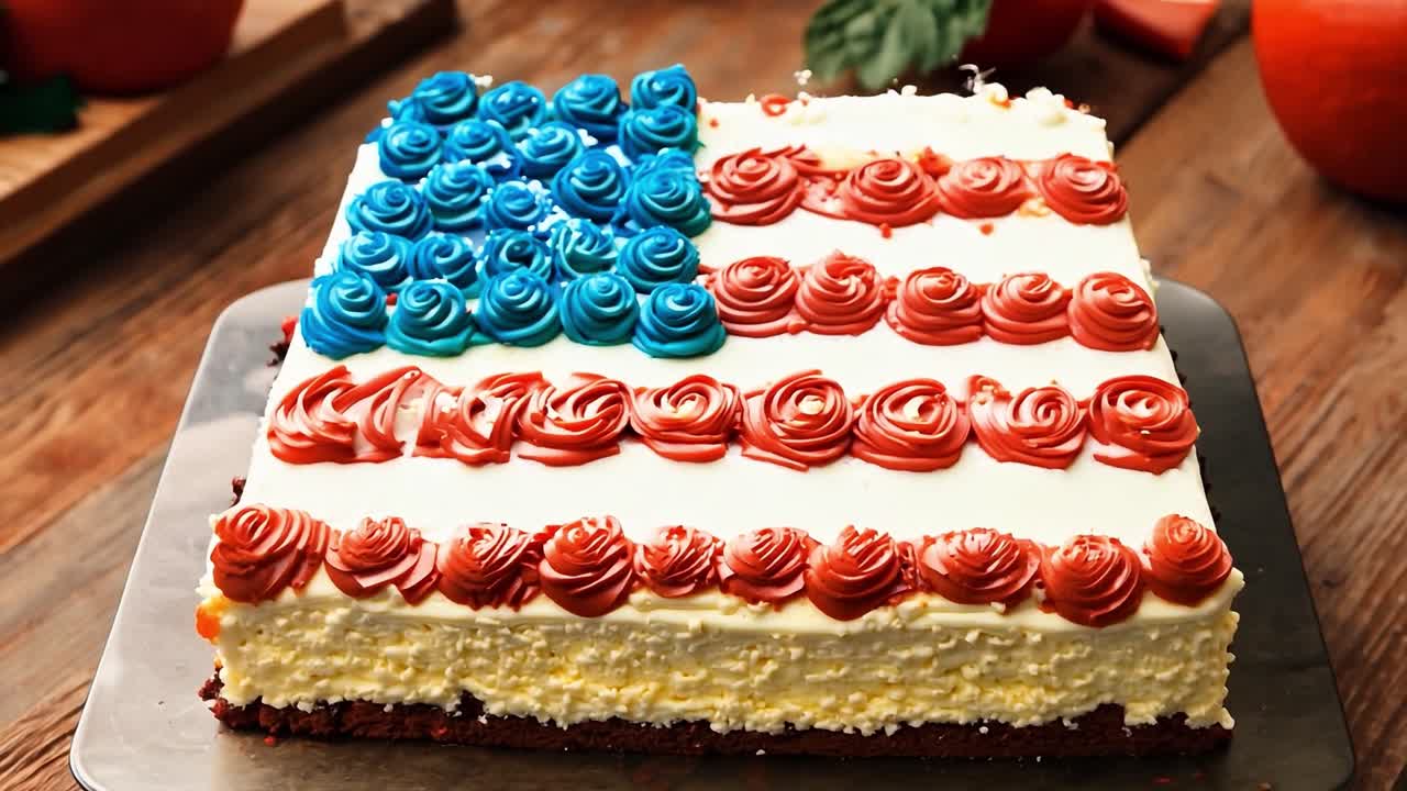 pastel de la bandera estadounidense