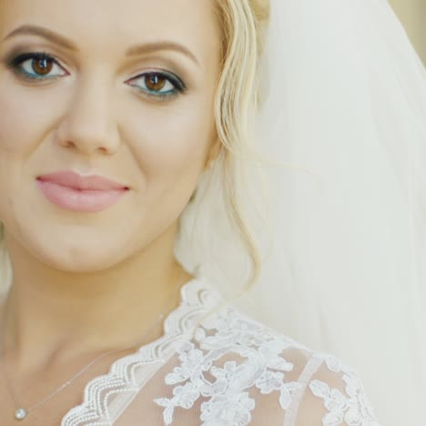 portrait of a young blond caucasian bride 1