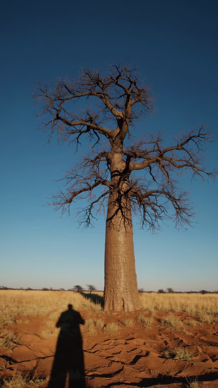 Baobab Tree in the African Desert