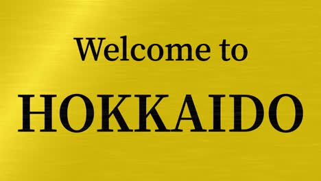 welcome to hokkaido message text animation motion graphics