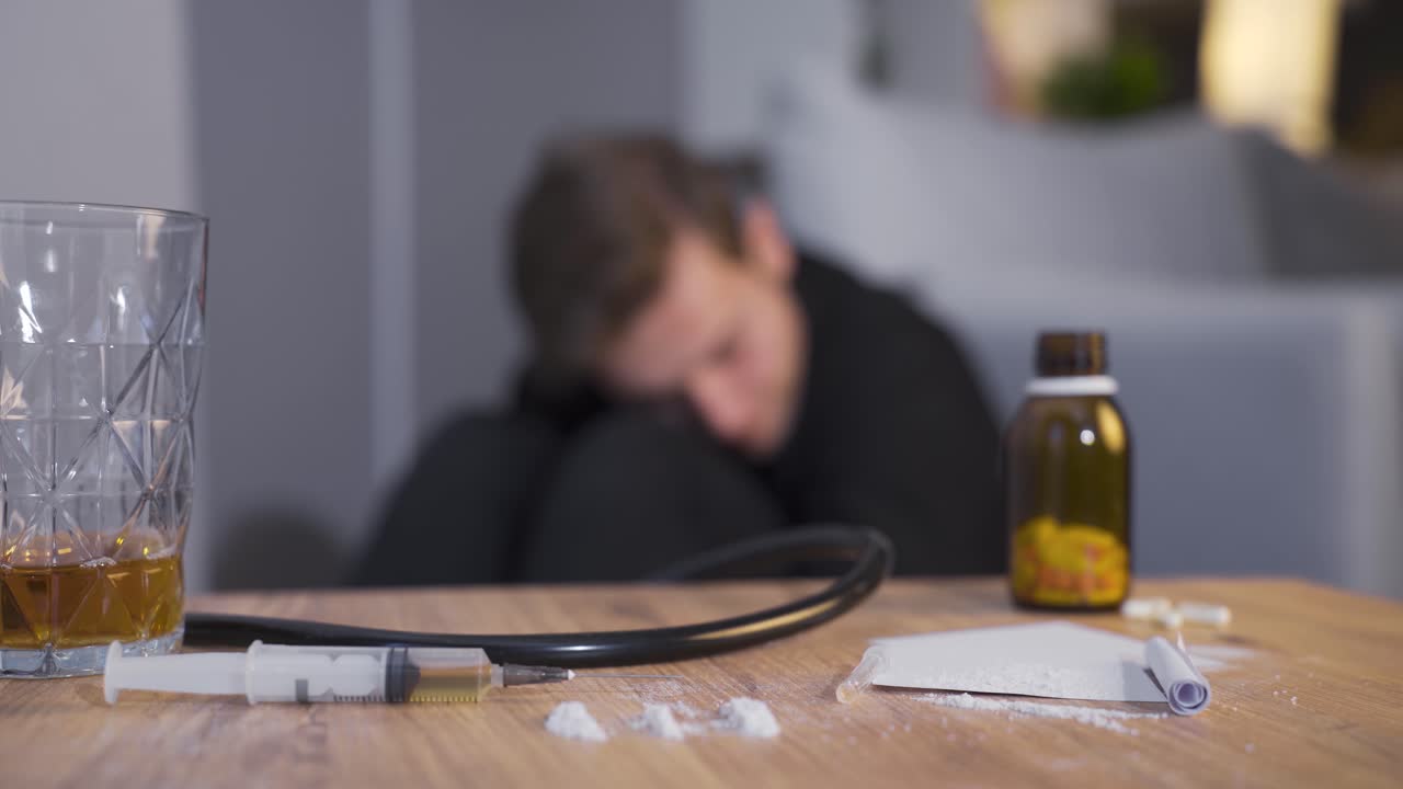 la persona que ha tomado drogas está experimentando alucinaciones y experiencias relacionadas con las drogas.