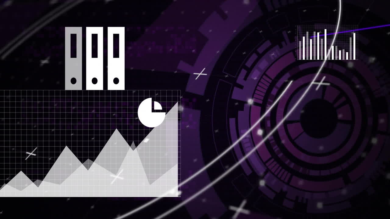 스 스캐닝을 통해 디지털 데이터 처리의 애니메이션