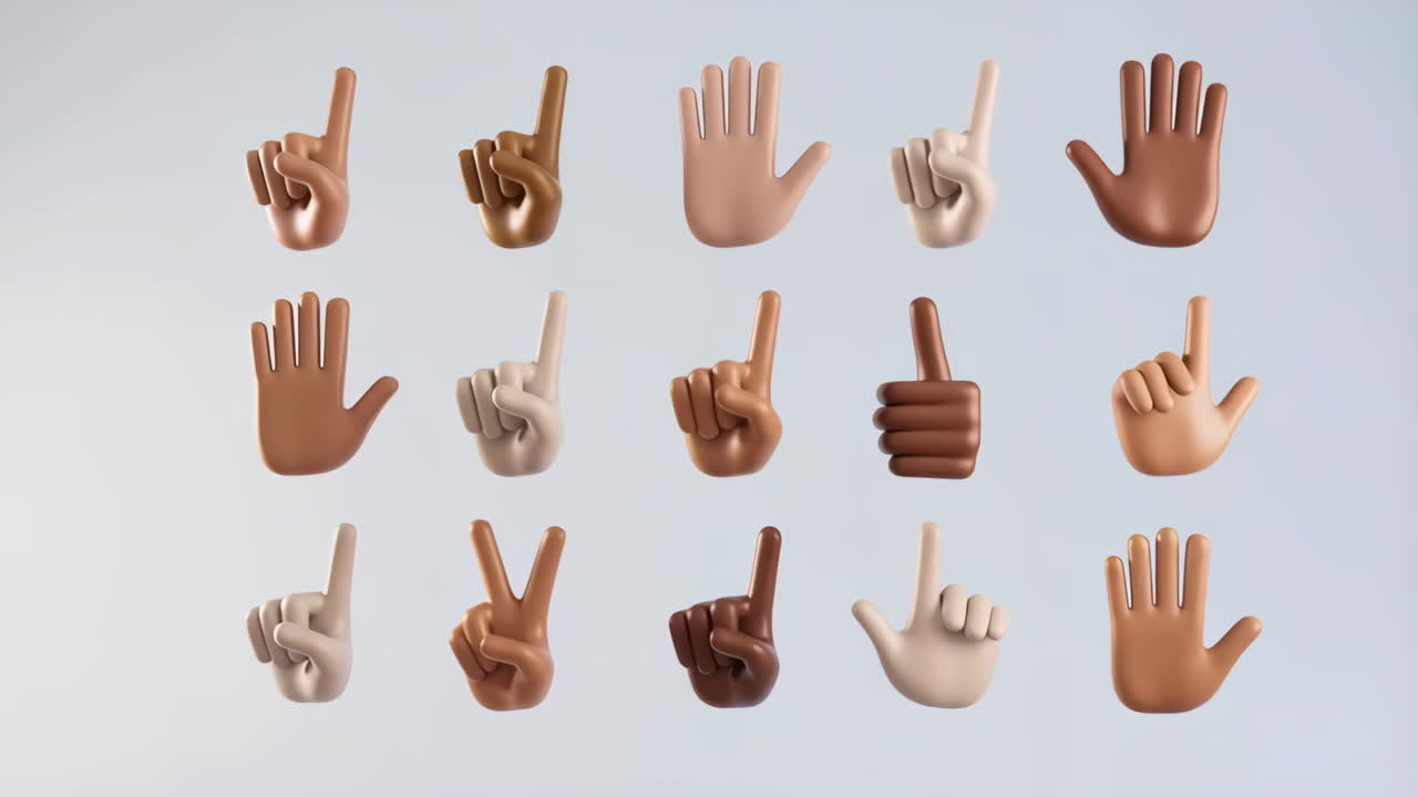 Collection of Diverse 3D Hands with Various Gestures
