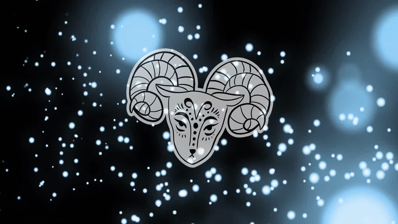 검은색과 파란색 바탕에 점이 있는 아리즈의 애니메이션