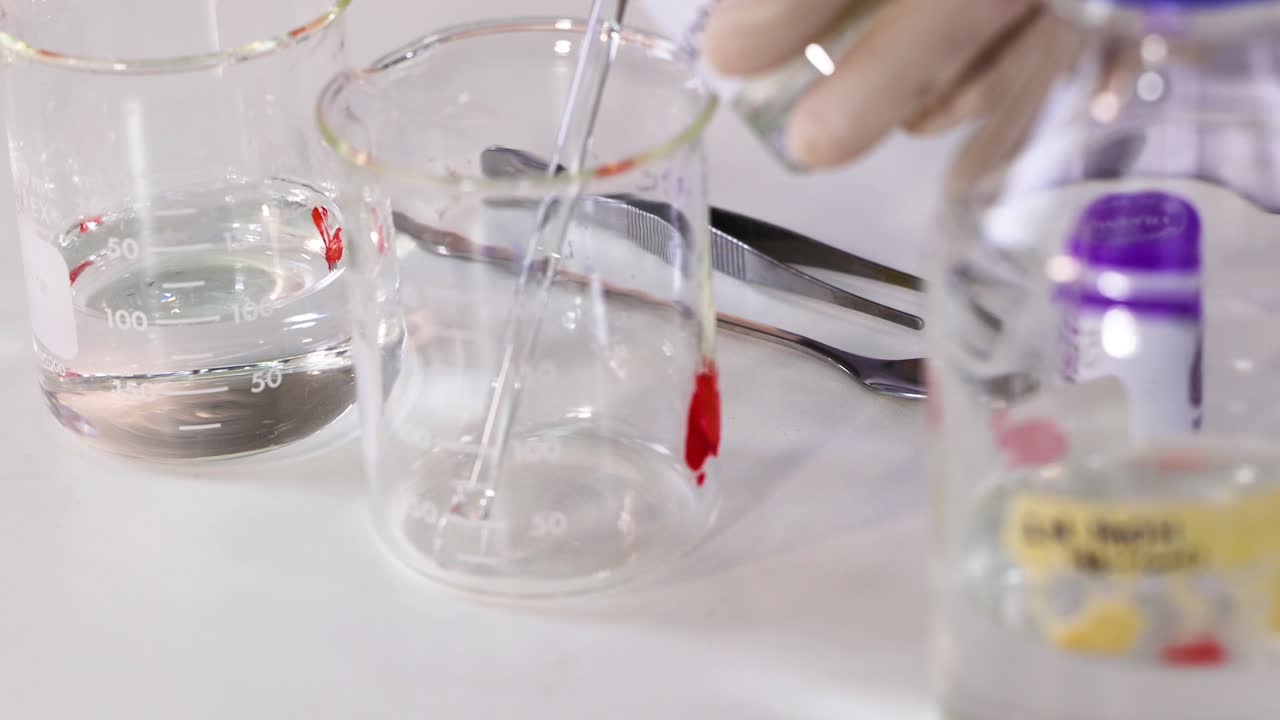 demostración de reacciones químicas con sacarosa y soluciones