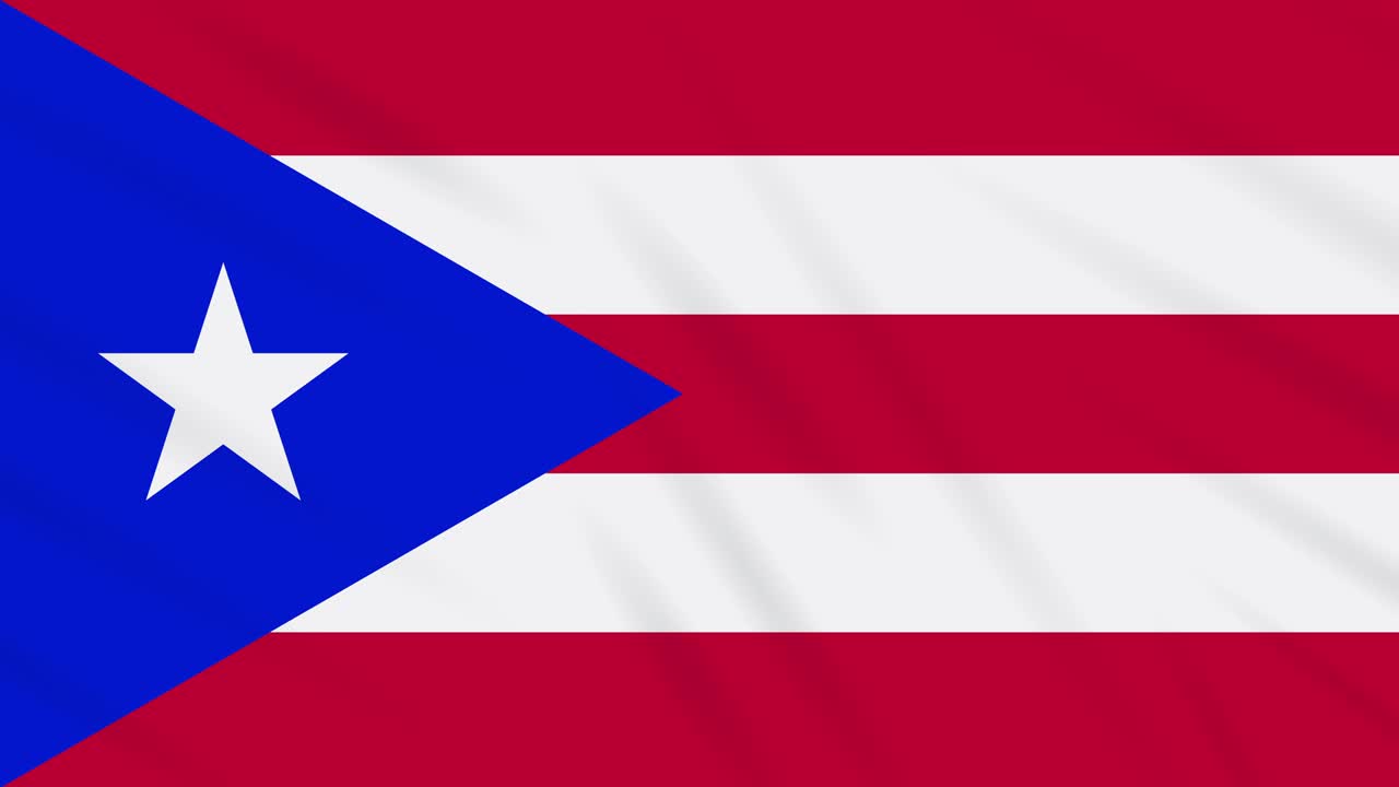 bandera de puerto rico agitando telón de fondo, bucle