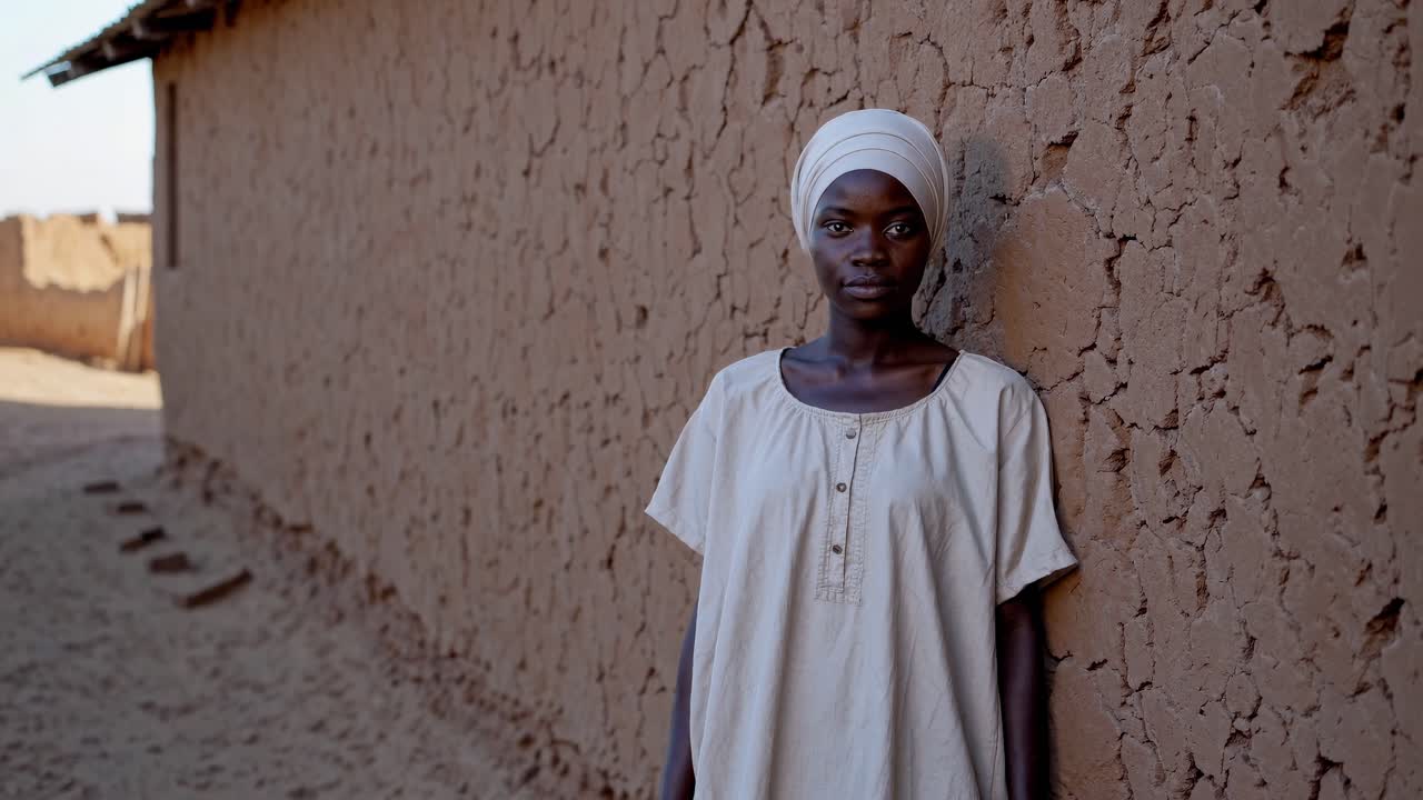 농촌 마을의 아프리카 여성