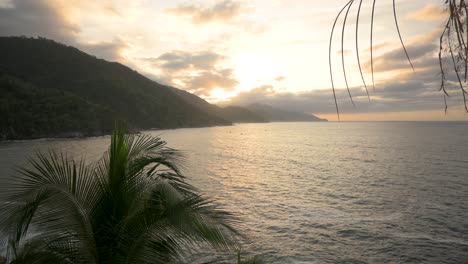 sunset on the banderas bay in puerto vallarta mexico, static