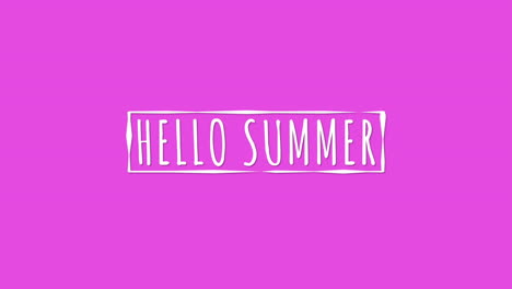 hello summer on pink gradient texture