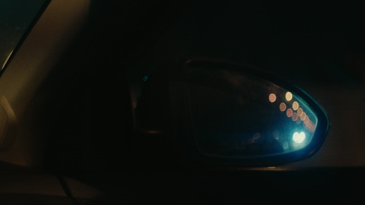 Car Mirror Night View