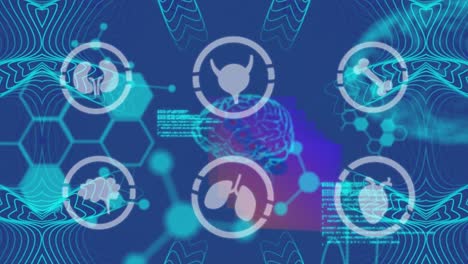 Animation-Der-Datenverarbeitung-über-Mediensymbolen