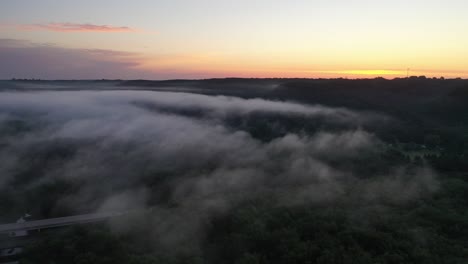 misty sunrise valley landscape