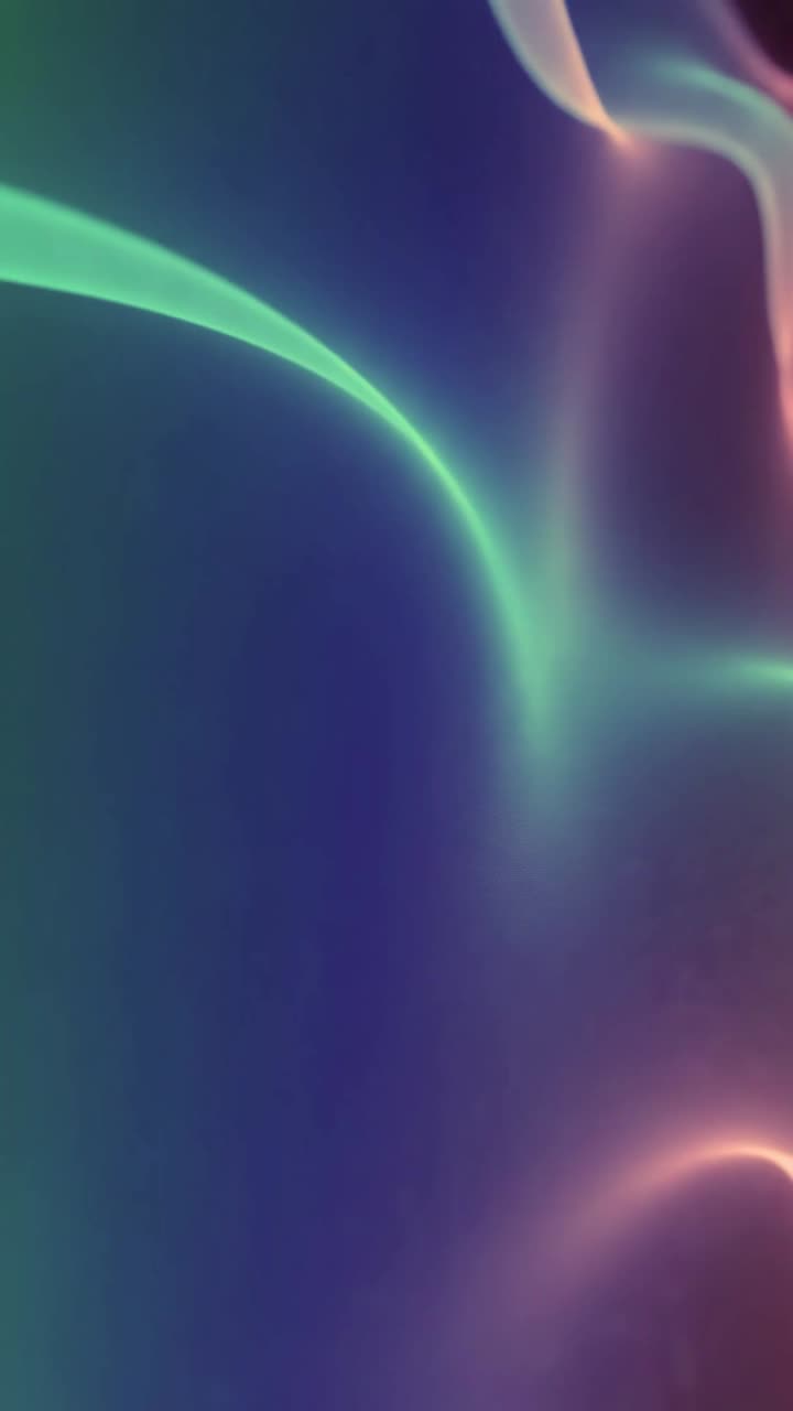 Abstract Flowing Neon Light Waves on Dark Background