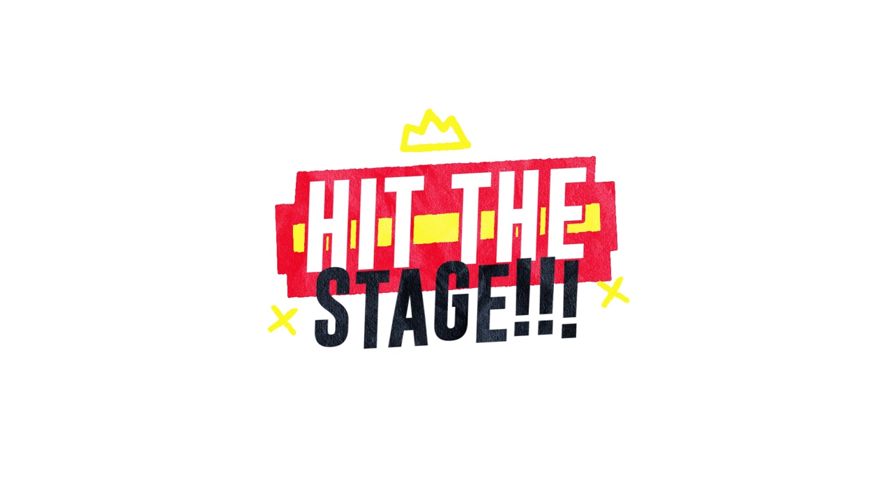 Dynamic Pixelated Text Animation 'Hit The Stage' with Crown
